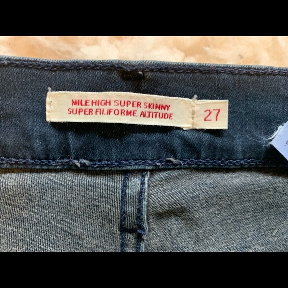 Levi’s Mile High Super Skinny Jeans size 27 - Picture 4 of 5